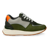 Tenis Casuales Verde-gris Bubblegummers Qlasic Niño