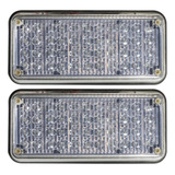 Par De Baliza Led Rectangular 12v Ambar Seguridad Precaucion