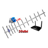 Kit Modem Router 4g Tp Link Mr600 + Antena Yagi 35dbi + 10m