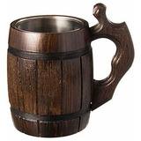 Taza De  Hecha Mano Madera De Roble Taza De Barril De R...