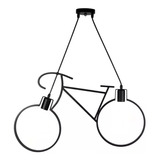 Lampara Vintage Colgante De Herreria Bicicleta Minimalista 