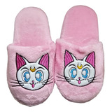 Pantuflas Artemis Sailor Moon Rosa De Peluche