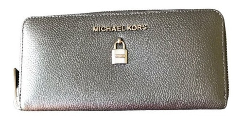 Billetera Mujer Michael Kors (negra Con Candado En Frente)