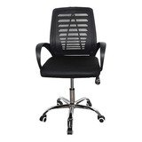 Silla Ejecutiva Ergonómica Y Giratoria Malla Negra Oficina