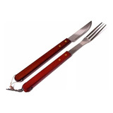 Juego Set Cuchillo Y Tenedor Asado Parrillero Kit Asador Of 