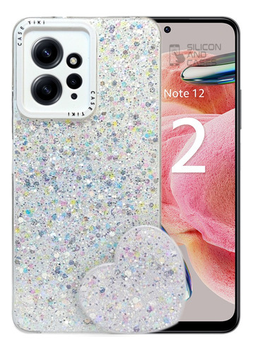 Carcasa Para Xiaomi Redmi Note 12 4g Glitter Con Pop Socket