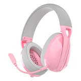 Audifonos Gamer Fantech Tamago Whg01 Pink Inalambrico Color Rosado