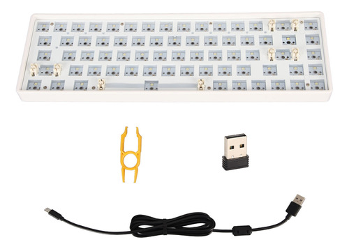 Kit De Teclado Mecánico 68 Teclas 2.4 G Bt Modo Cableado 65%