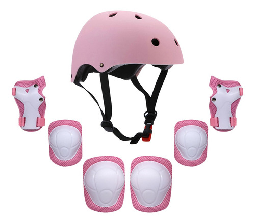 Kit De Protección De Patín Niños Con Casco Rodillera Codera