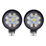 Faro Auxiliar Redondo Off-road Barra Led 18w F9 X2 