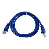 Kit 10 Cabos De Rede 2m Rj45 Cat6 Ethernet Azul Crimpado Net