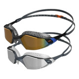 Gafas De Natación Speedo Aquapulse Pro Mirror Antiempañante Color Plateado