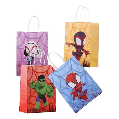 24pzs Bolsas De Dulces Spider-man Fiesta Regalos Cumpleaños Multicolor Spider-man