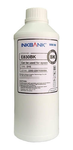 1 Litro - Tinta Inkbank E830 Compatível E850 Epson Ecotank