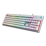 Teclado Gamer Prata Hp Para Notebook Pc K500f Usb Led Rgb