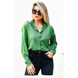 Camisa Camisete Social Luxo Blusa Slin Viscose Oferta