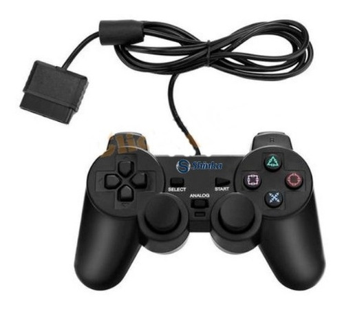 Controle De Ps2 Com Fio Analogico Retro Game Shinka Preto