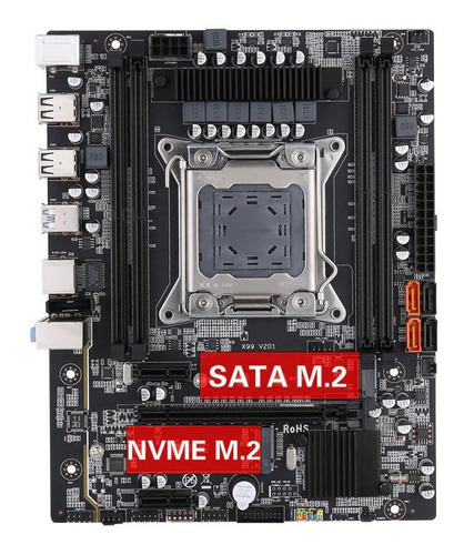 Placa Mãe Gamer X99 Lga 2011-3 Intel Xeon E5 V3 V4 Ddr4 M.2