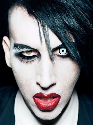 Lentes De Contacto Blanco Manson Halloween
