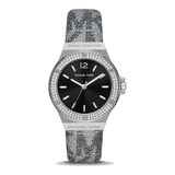 Reloj Michael Kors Lennox Mk7309 Color Plateado E-watch Color Del Fondo Negro