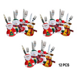 L Kit De Soporte De Cubiertos De Navidad 12 Pcs Decoración