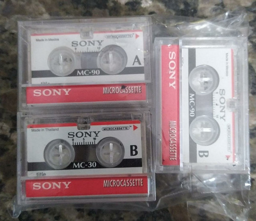 Lote 6 Fitas K7 Microcassette Sony Para Gravador