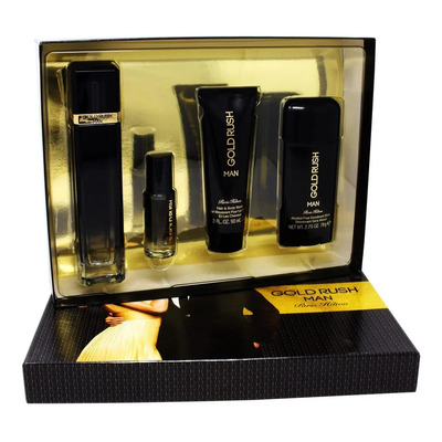 Set Paris Hilton Gold Rush Man 4pzs 100ml Edt Spray Género Hombre | Envío gratis