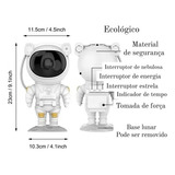 Luminária Astronauta Projetor Luz Galáxia Nebulosa Estrelas