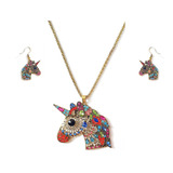 Juego De Joyas Unicornio Vintage + Estuche Dayoshop