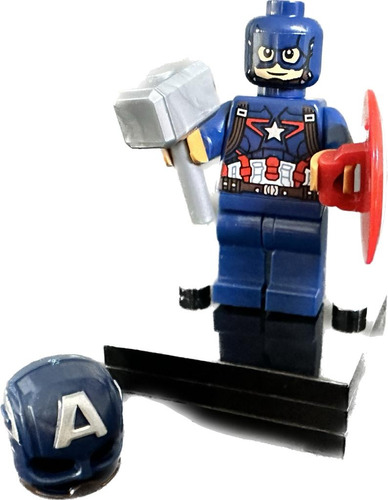 Mini Figura Capitán América Escudo Y Martillo Halloween