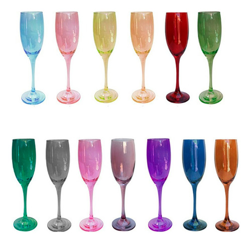 6 Copas De Champagne 190ml Barone Color Traslucido Surtidos 