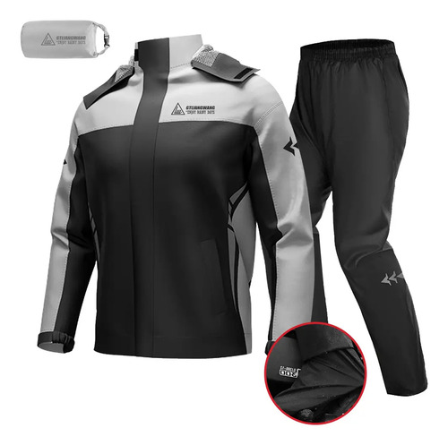 Kit Capa De Chuva Roupa Conjunto Para Motoqueiro Reforçada | Frete grátis