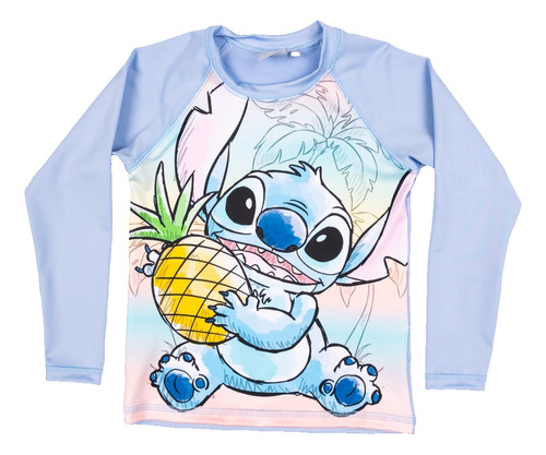 Remera Niña Stitch Proteccion Solar Uv Disney 