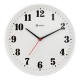 Relógio De Parede Herweg 6126-021 Quartz Redondo 26cm Branco
