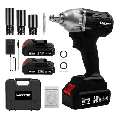 Taladro Inalámbrico Llave Pistola De Impacto Eléctrico Atornillador Destornillador Recargable Portátil Kit Herramientas WMYYQF 21v | Motor Brushless 380nm | 2 Baterías 7500mah | Envío gratis