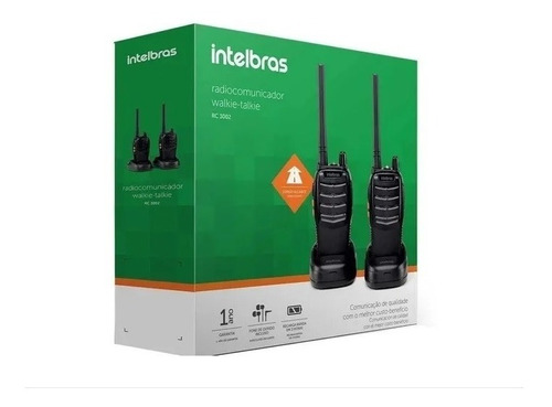 02 Rádio Comunicador Walkie Talkie Intelbras Rc3002 G2 20km