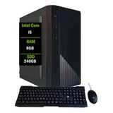 Pc Cpu Intel I5 4570 H81m  8gb  Ssd 240gb C/ Teclado E Mouse