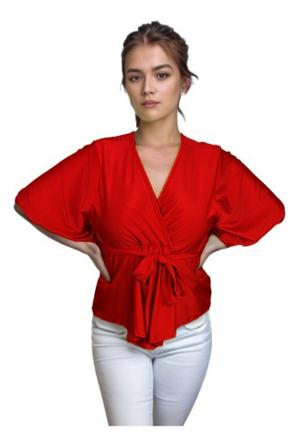 Blusa Casual Corte D Manga Volada Fresca Curvy Extra Comoda