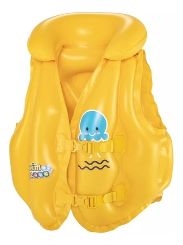 Chaleco Salvavidas Flotador Inflable Infantil Amarillo 3 A 6