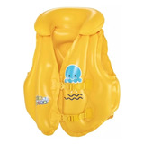 Chaleco Salvavidas Flotador Inflable Infantil Amarillo 3 A 6