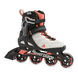 Macroblade 80 W Patines En Línea Mujer, Gris Glaciar/coral, 