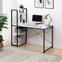 Escritorio Para Computadora Y Para Oficina Estilo Minimalista Y Moderno Especial Para Pc O Ejecutivos O Cuartos Material Estilo Madera Y Con Librero Color Blanco Marca Styrka Esof02
