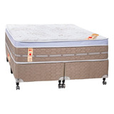 Cama Box + Colchão Castor King Niponpedic Tecnopedic 193x203