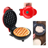 Máquina De Fazer Waffle Mini Grill Antiaderente Forma Linda