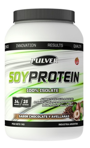 Suplemento Soy Protein Pulver 1 Kg Proteina De Soja Sabor Chocolate/avellanas