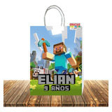 Bolsas Personalizadas  Minecraft 10 Uns. #d1 + Etiqueta