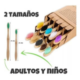 Cepillo Dientes Bambu Biodegradable Ecologico 5 Piezas