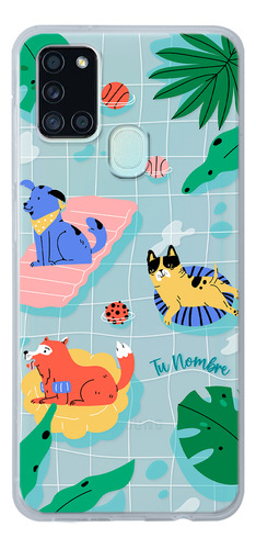 Funda Para Galaxy Para Mujer Perritos Alberca Con Nombre