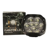 Faro Auxiliar Led Moto Luz Blanca Off Road Plastico 12v 27w 