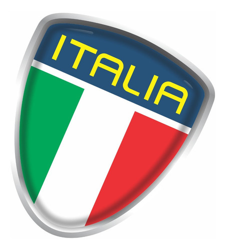Adesivo Bandeira Itália Carro Moto Capacete Resinado Rs27